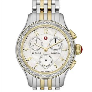 Michele - JW2' Diamond Two Tone Watch, 36mm